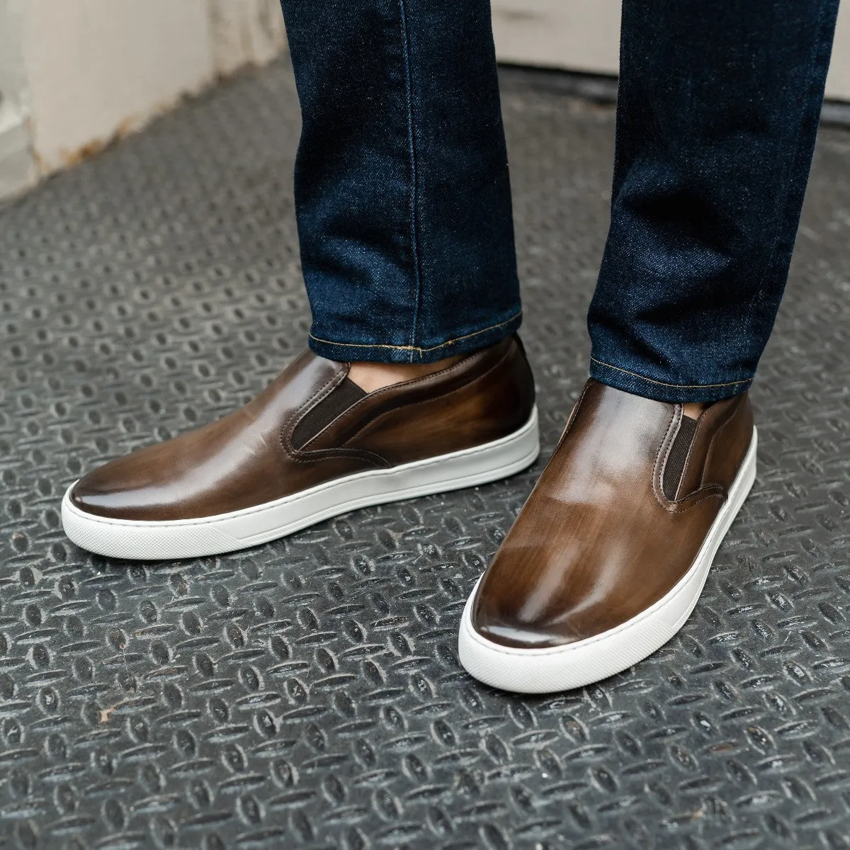 The Ellis Slip-On Sneaker - Brown