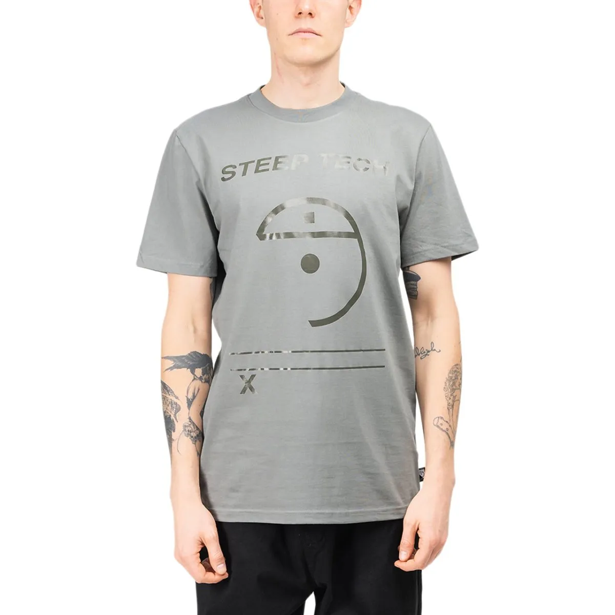 The North Face Steep Tech Light T-Shirt (Grey / Green)