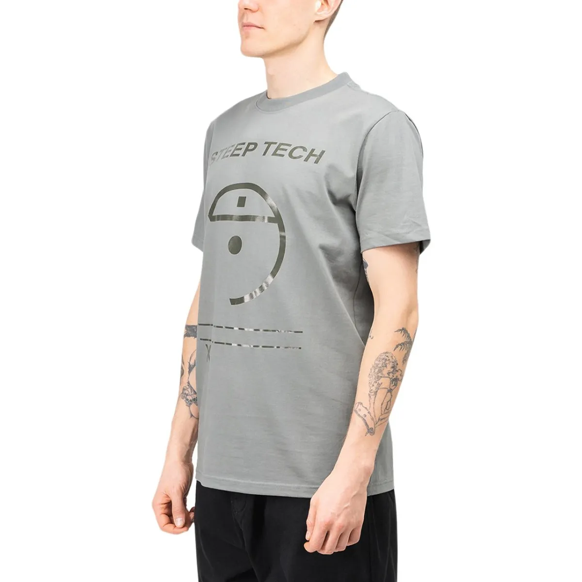 The North Face Steep Tech Light T-Shirt (Grey / Green)