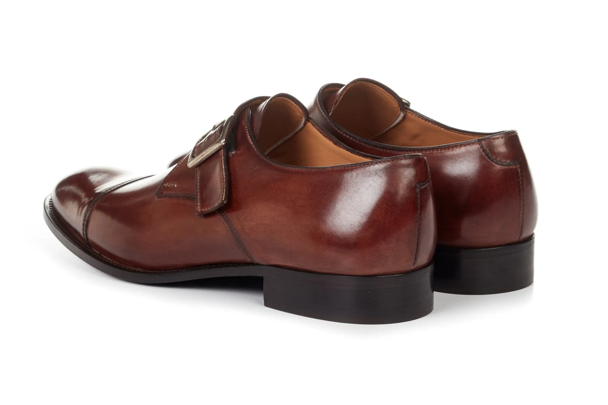 The Olivier Single Monk Strap - Brown