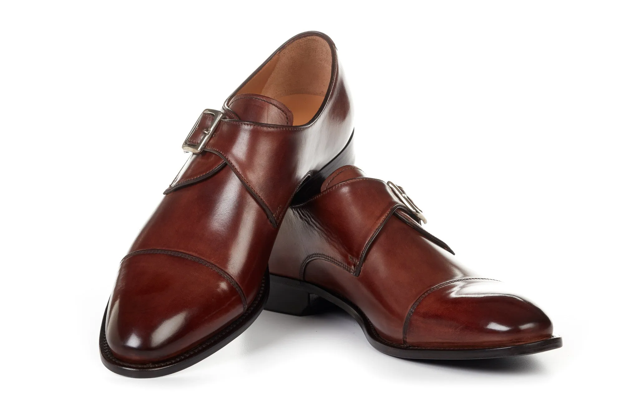 The Olivier Single Monk Strap - Brown