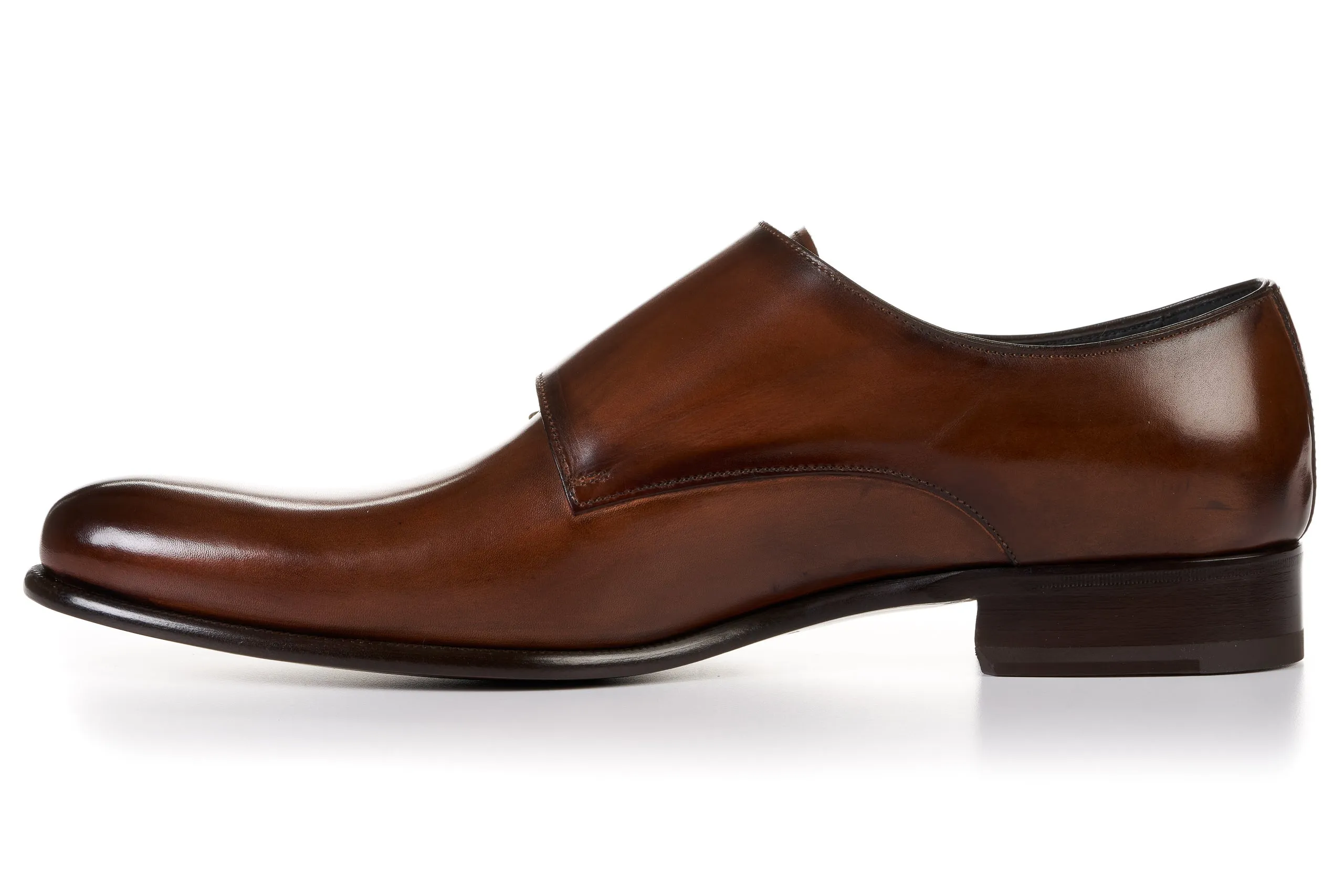 The Poitier Double Monk Strap - Brown