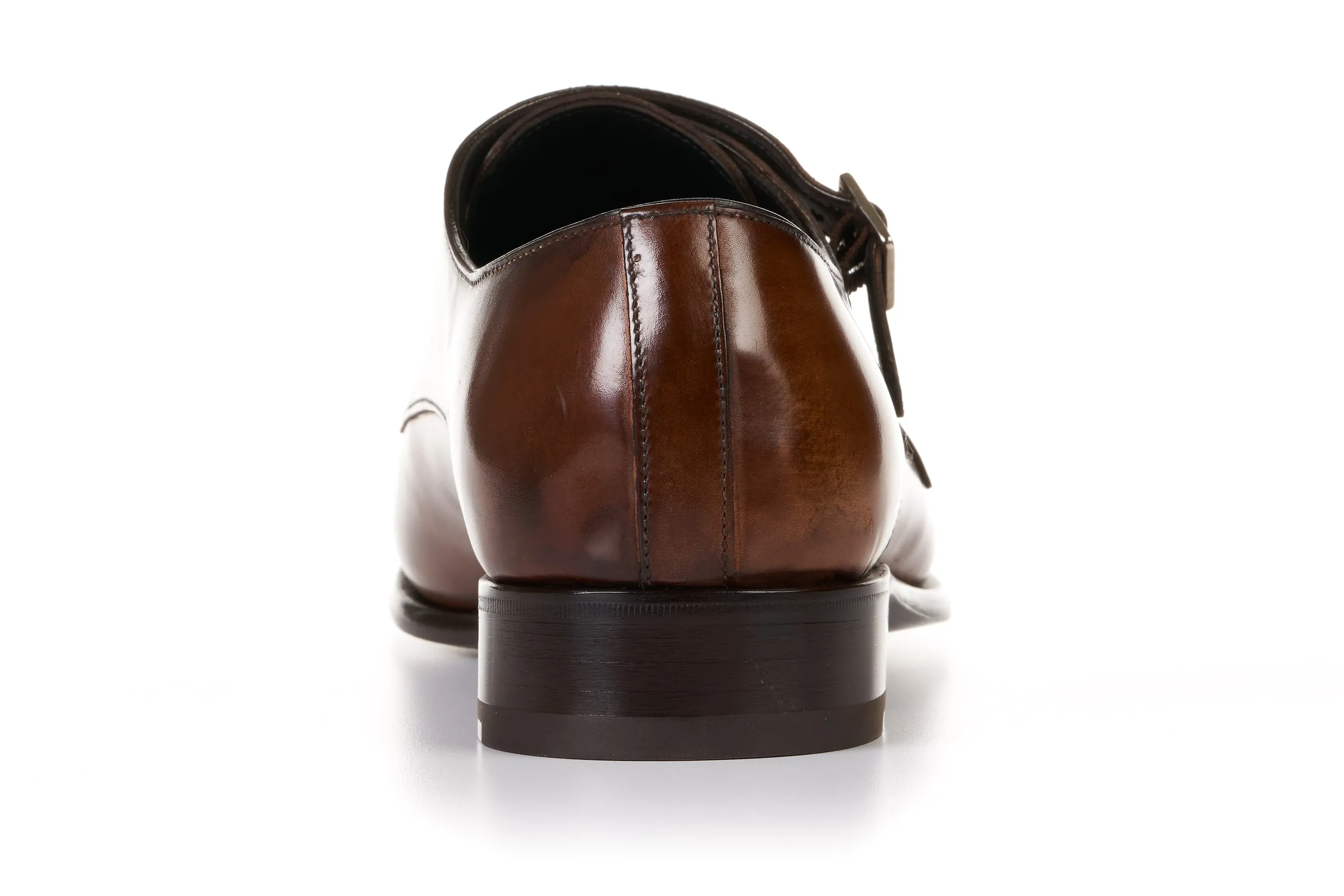 The Poitier Double Monk Strap - Brown