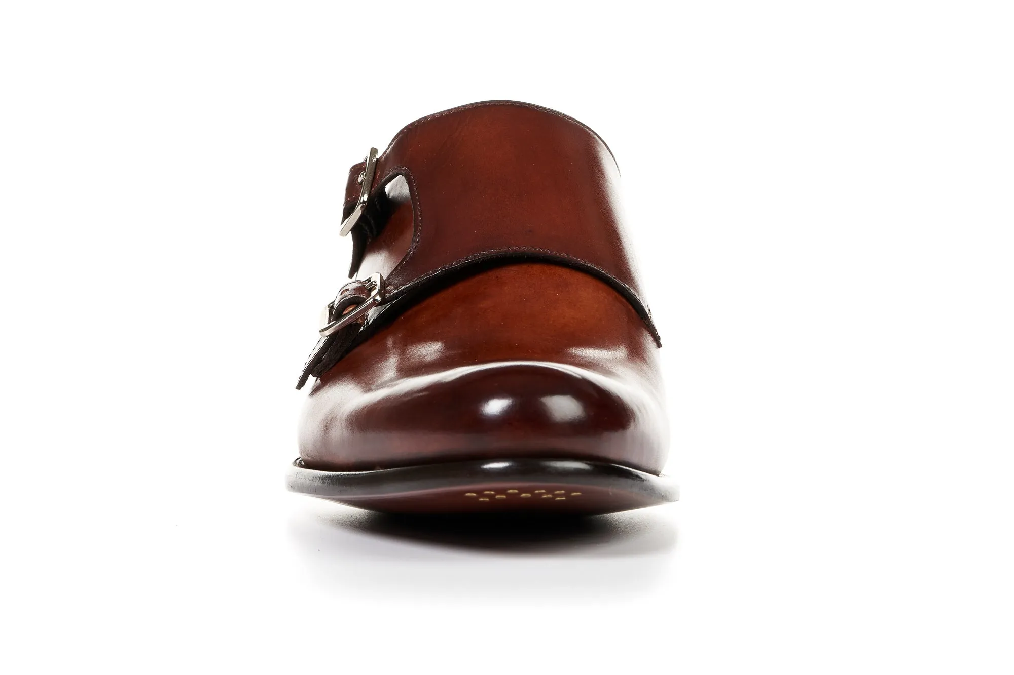 The Poitier Double Monk Strap - Havana Brown