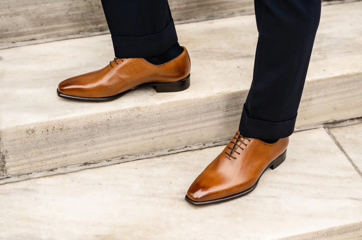 The Ramses Wholecut Oxford - Cognac Brown