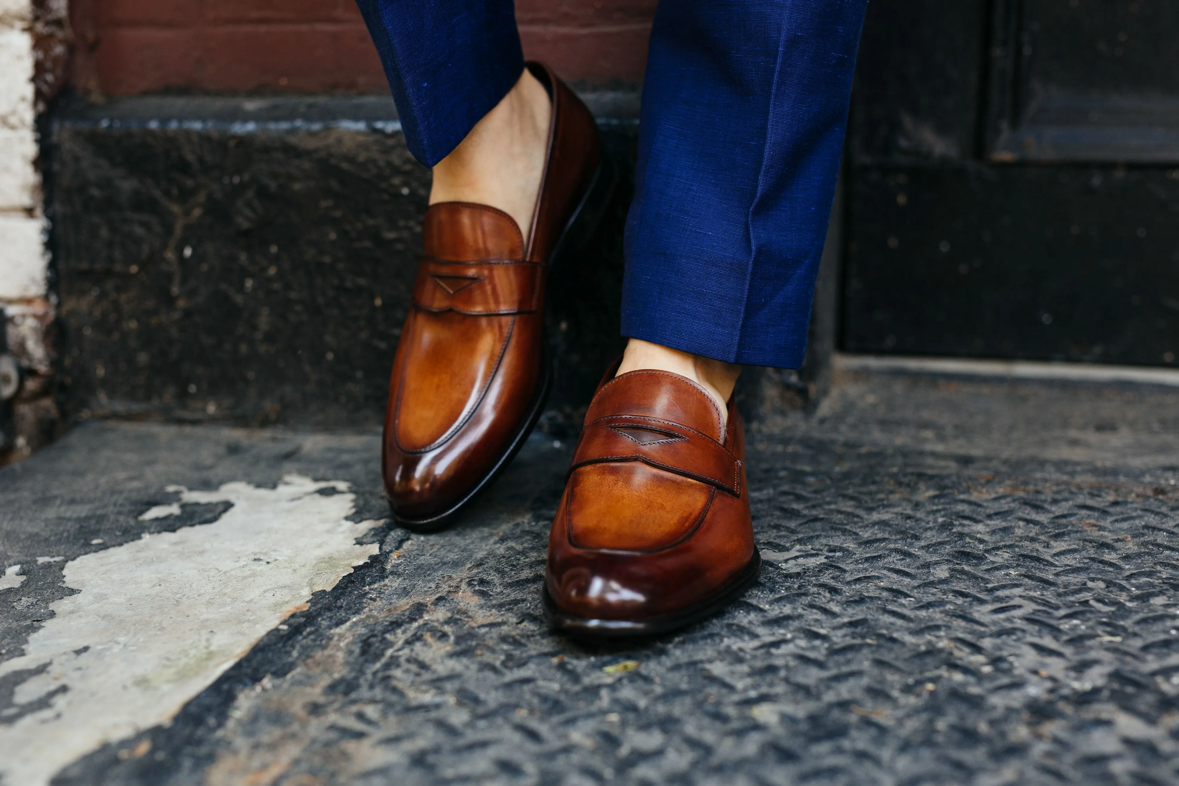 The Stewart Penny Loafer - Havana Brown