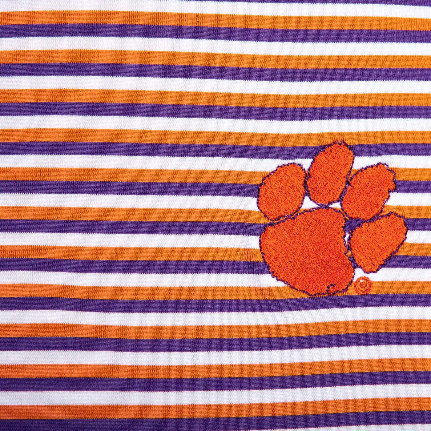 Triple Stripe Clemson Paw Polo