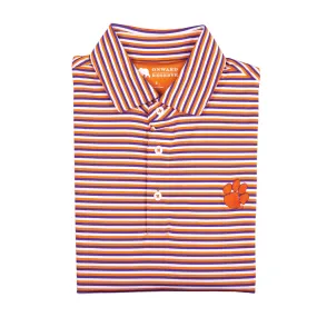 Triple Stripe Clemson Paw Polo