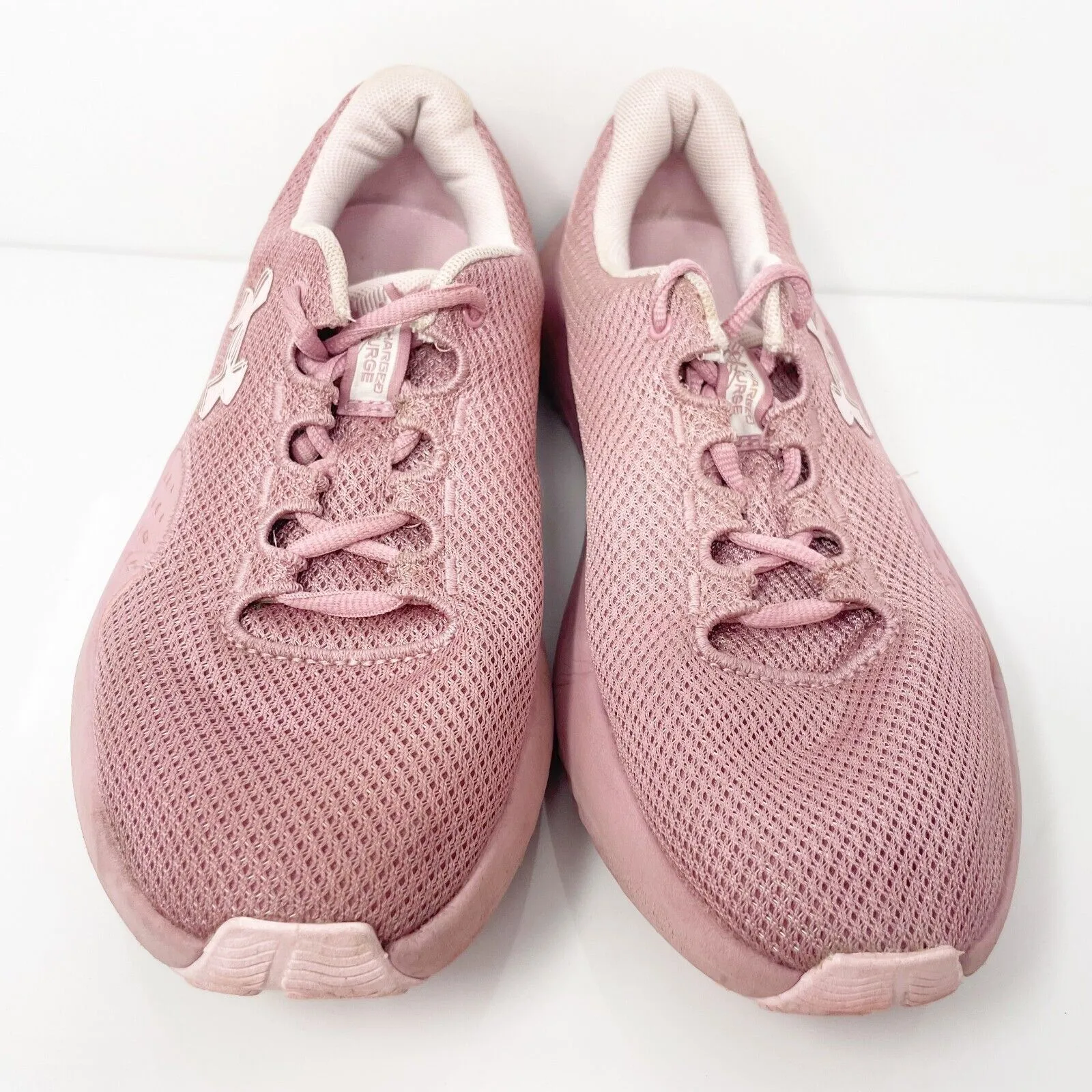 Under Armour Womens Charged Surge 4 3027007-600 Pink Running Shoes Sneakers 7.5