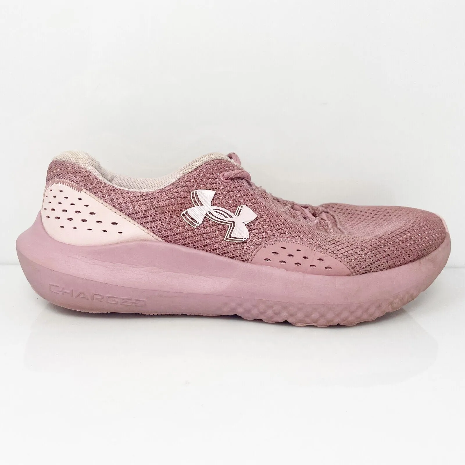 Under Armour Womens Charged Surge 4 3027007-600 Pink Running Shoes Sneakers 7.5