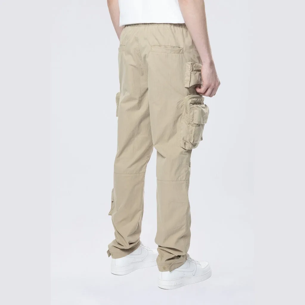 Utility Windbreaker Cargo Pants - Khaki