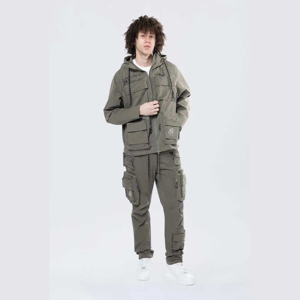 Utility Windbreaker Cargo Pants - Thyme