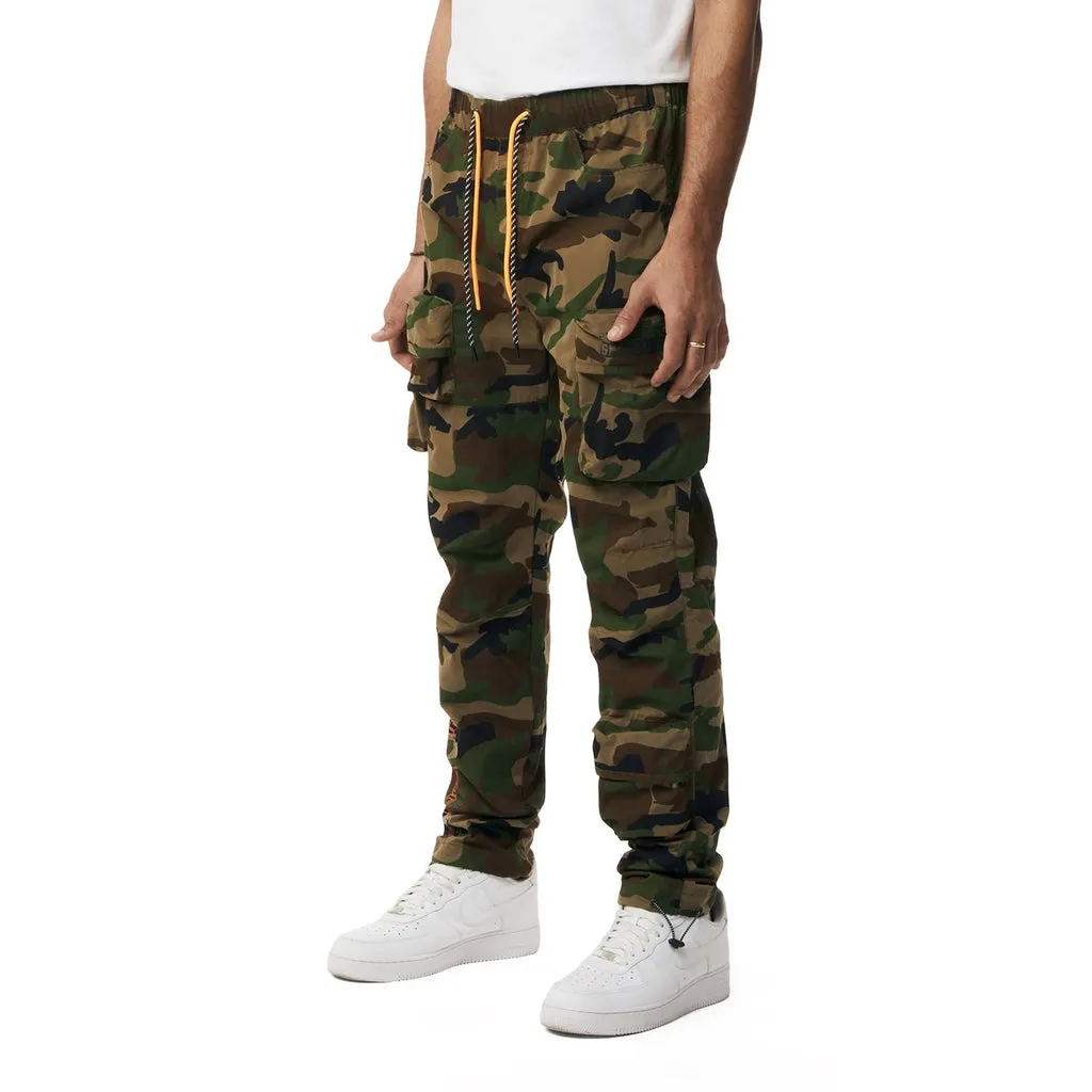 Utility Windbreaker Cargo Pants - Wood Camo