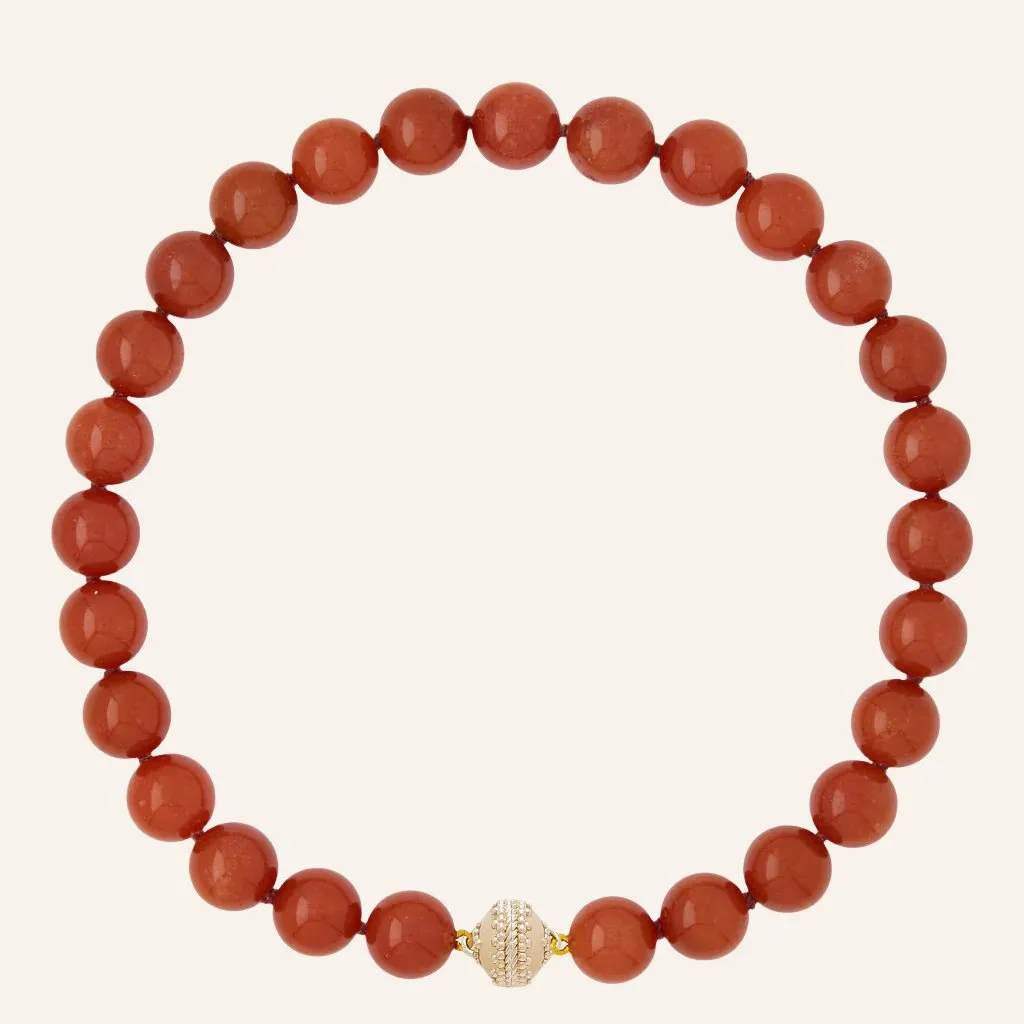 Victoire Red Aventurine 14mm Necklace