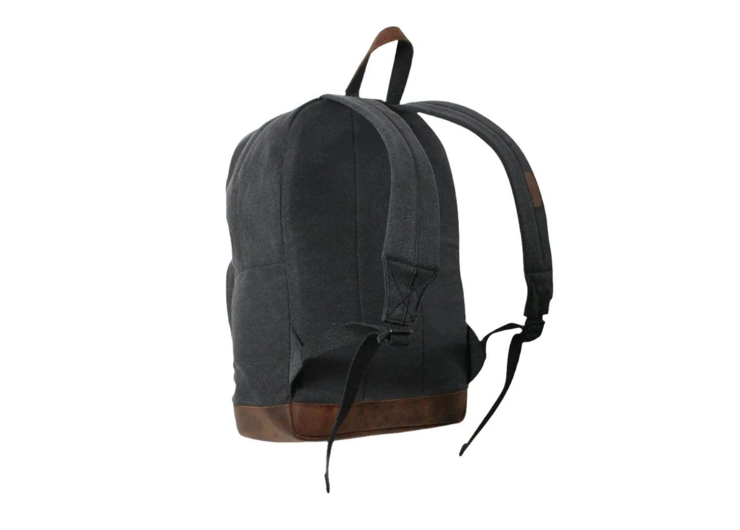 Vintage Canvas Teardrop Backpack With Leather Accents