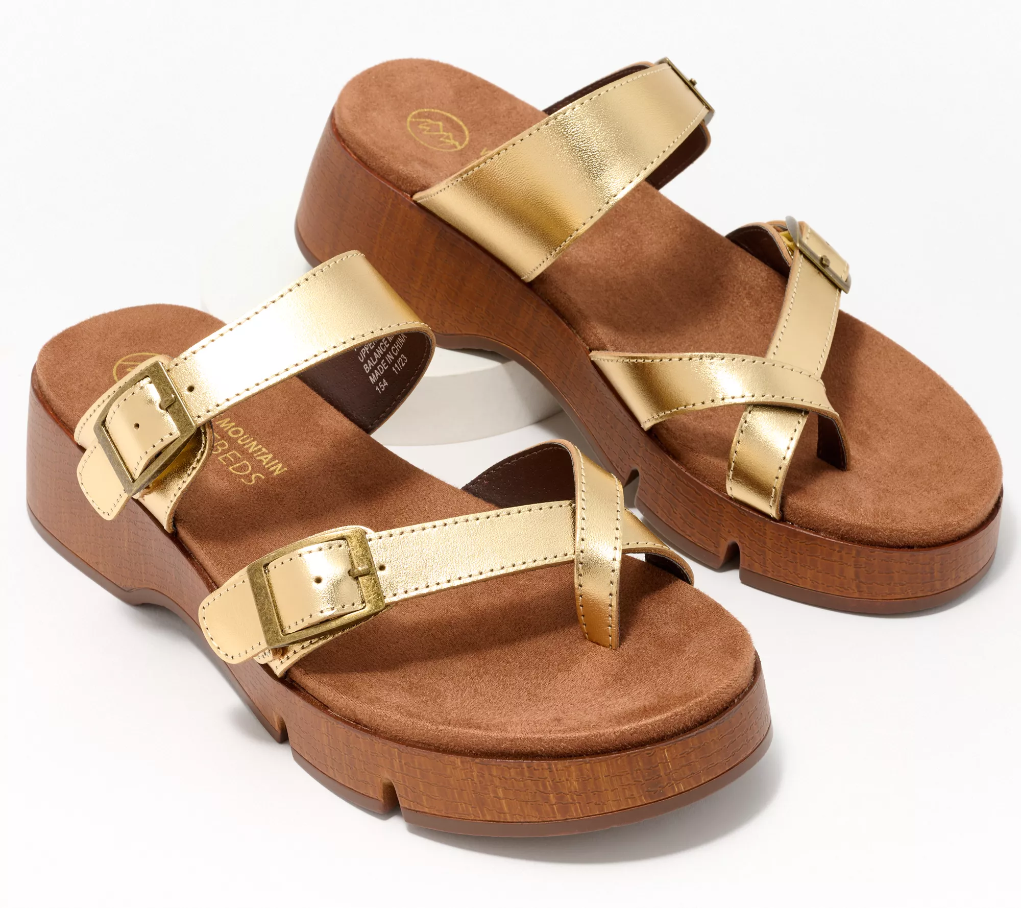 White Mountain Toe Loop Slide Sandals - Lefter