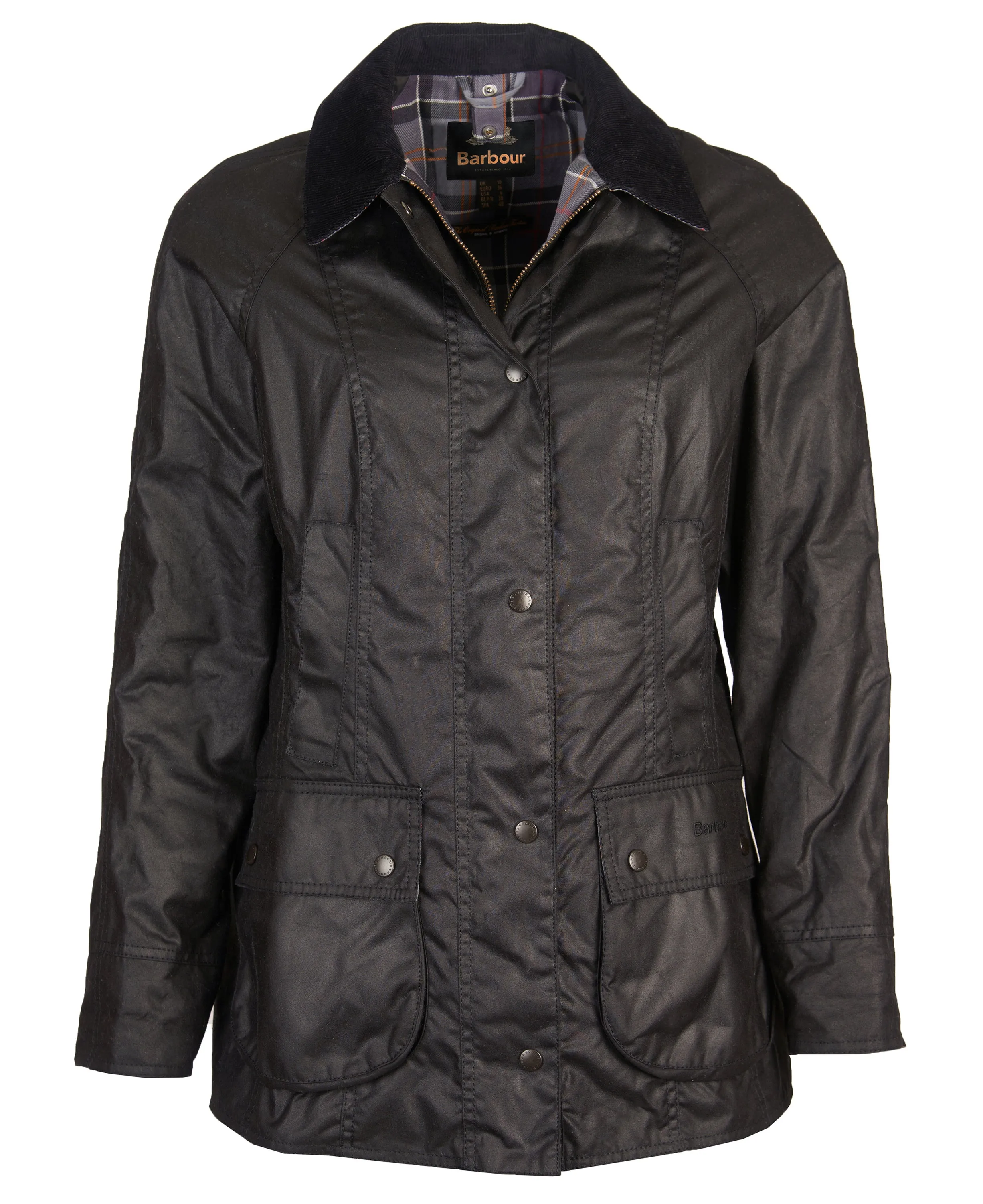 Women's Beadnell Wax Jacket Black