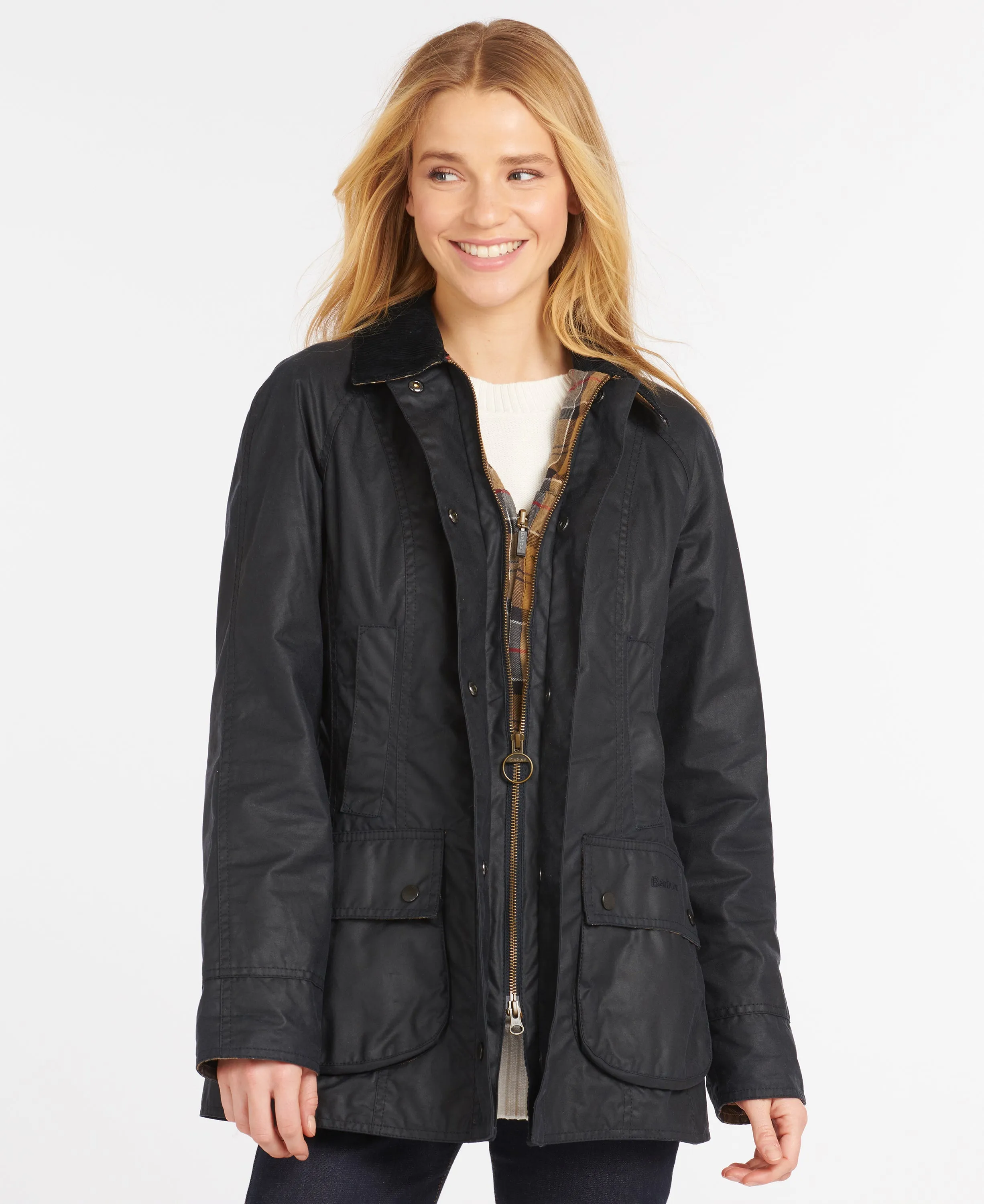 Women's Beadnell Wax Jacket Navy