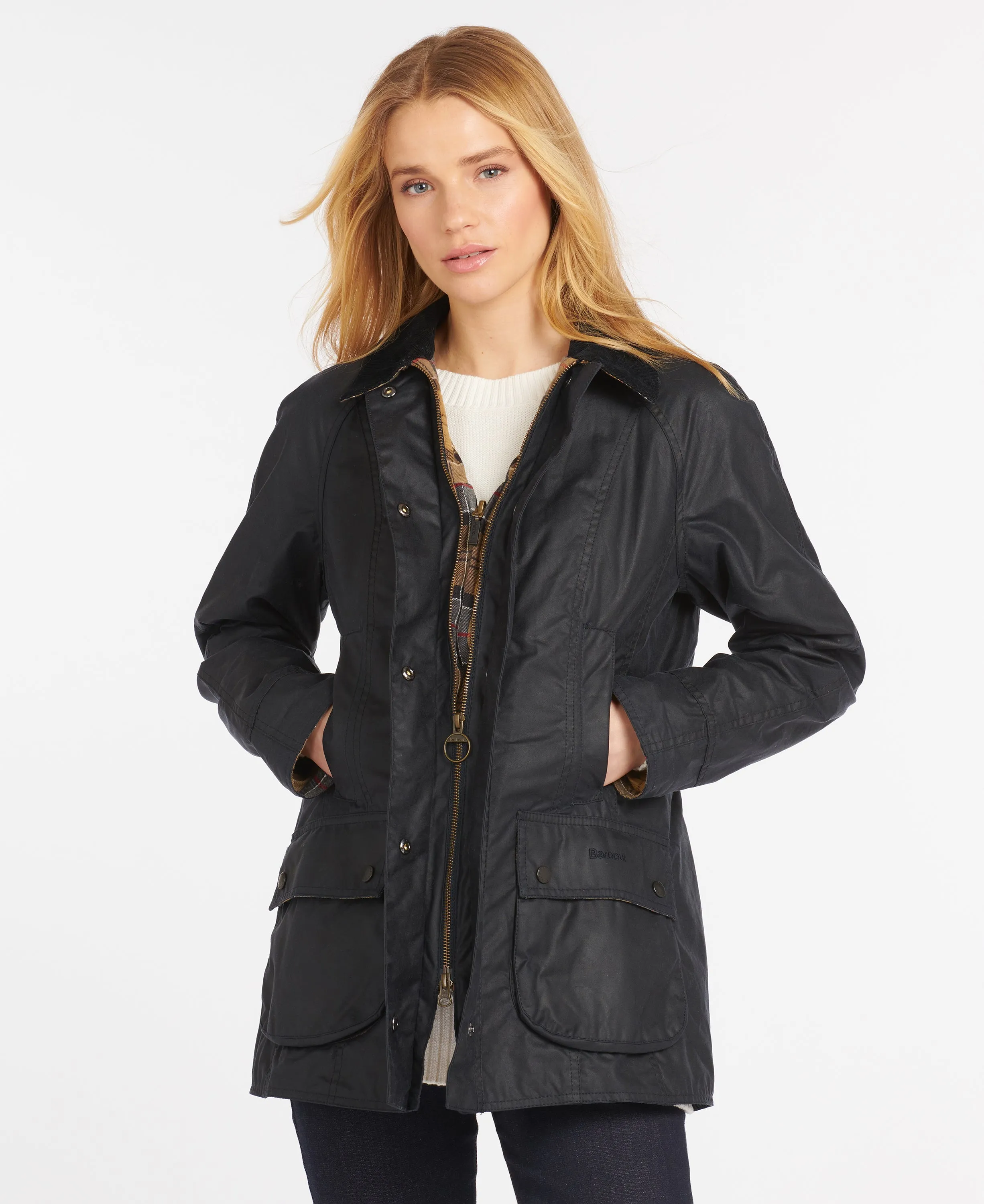 Women's Beadnell Wax Jacket Navy