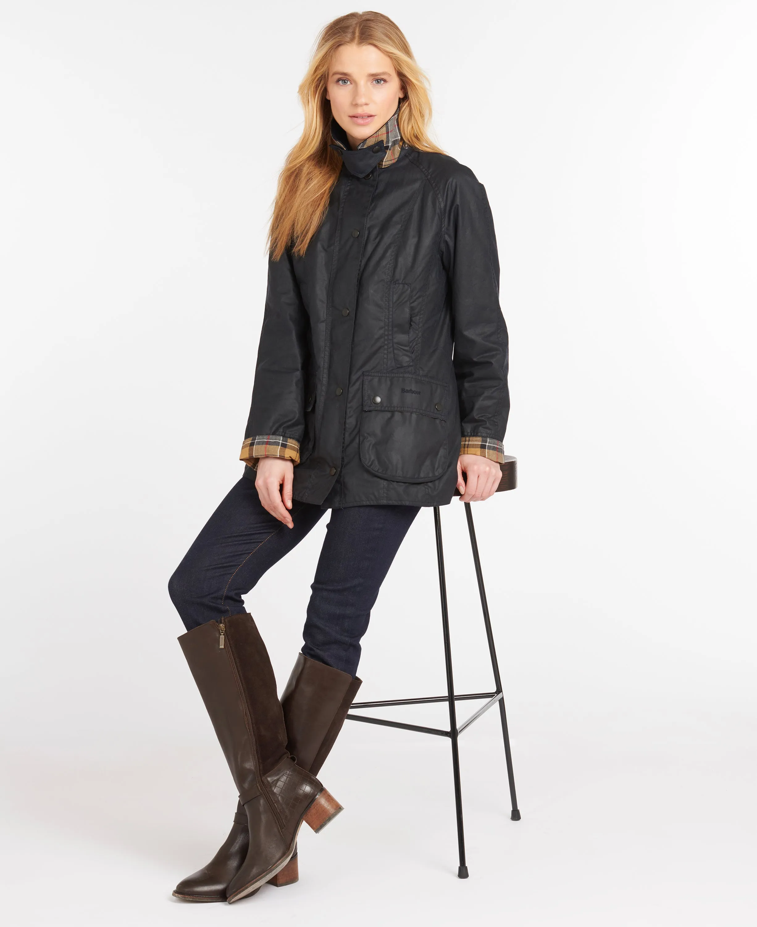 Women's Beadnell Wax Jacket Navy