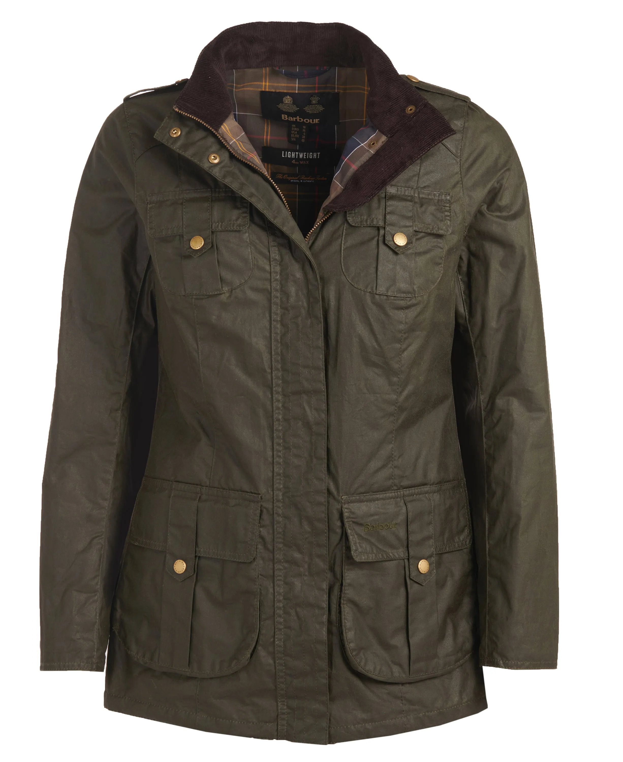 Women's Defence Lightweight Wax Jacket Archive Olive