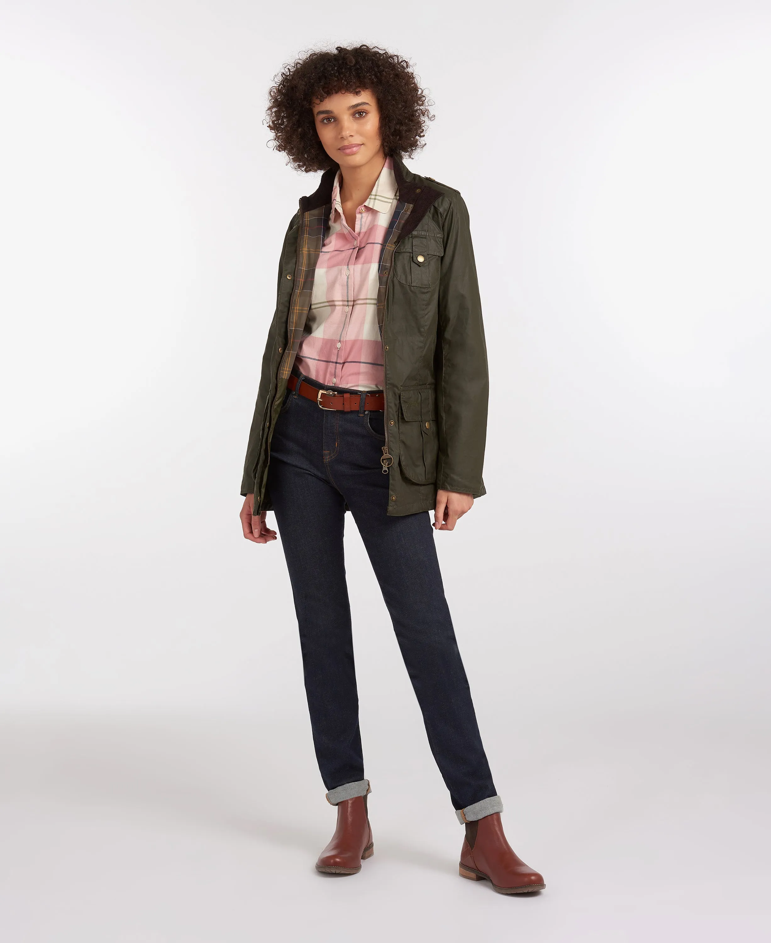 Women's Defence Lightweight Wax Jacket Archive Olive