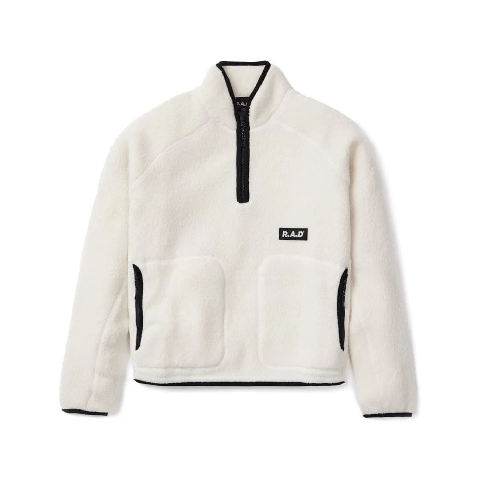 WOMENS POLARTEC® CROPPED QTR-ZIP FLEECE OFF WHITE